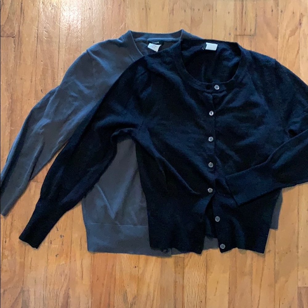 J crew cardigan bundle grey/black -small